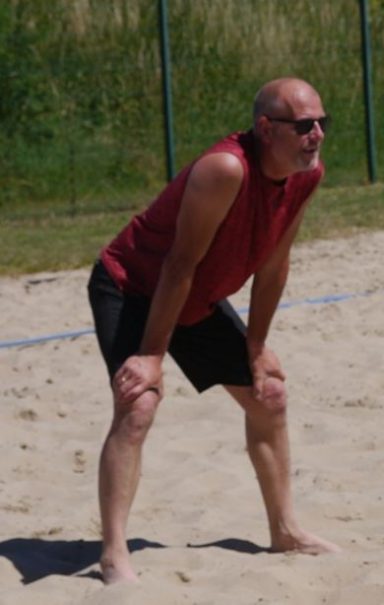 Chris beim Beach-Volleyball-Turnier